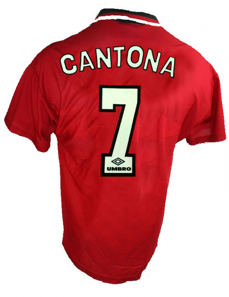 Umbro Manchester United jersey 7 Eric Cantona 1994/95 matchworn sharp red men's XXL/2XL
