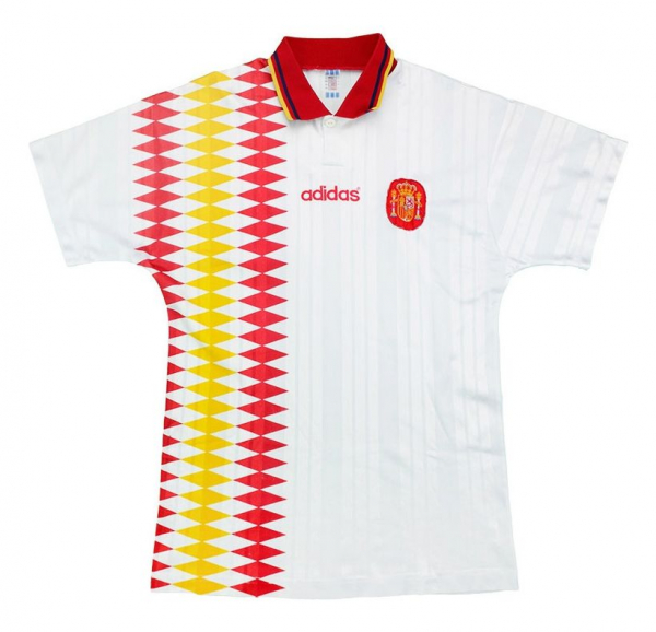 Adidas Spanien Trikot WM 1994 Weltmeisterschaft 94 USA auswärts weiß Herren M