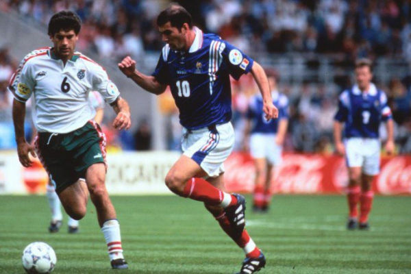 Adidas Frankreich Trikot 10 Zinedine Zidane Euro 1996 EM heim blau Herren L