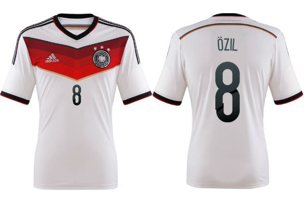 Adidas Deutschland Trikot 8 Mesut Özll WM 2014 DFB Home Herren S