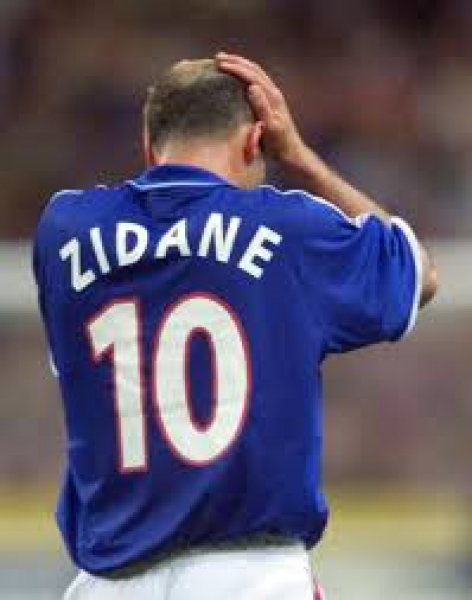 Adidas Frankreich Trikot 10 Zinedine Zidane Euro 2000 Heim Herren L oder XL